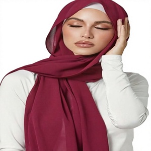 Écharpes pour femmes - Hijab classique en jersey modal, châle extensible en coton doux, long foulard en jersey pour femmes musulmanes, hijab uni à enrouler sur la tête - Product Image 6