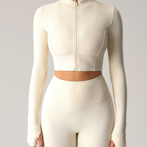 Ensemble de vêtements de sport à manches longues en yoga élastique, ensemble de vêtements de sport multifonctionnel pour l'extérieur - Product Image 4