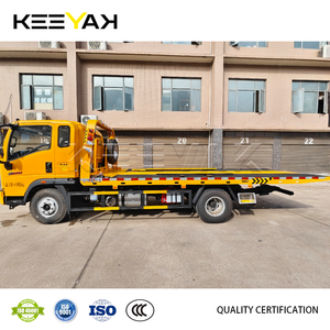 Camion de remorquage à plateau Howo 180 CV avec élévateur, dépanneuse, plateau plat de 5 mm, treuil hydraulique de 6 tonnes, prix abordable à vendre - Product Image 6
