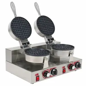 Fornitore di attrezzature per macchine per Snack industriale elettrico a doppia piastra Bubble mini panini waffle maker