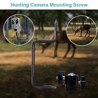 Support de bâton de montage d'arbre de caméra de piste de chasse avec supports de support de montage de panneau solaire réglables à 360 degrés rotatifs