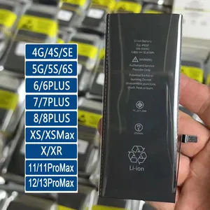 IPhone用100% 新品iPhone用6 6s 6p 6sp 7 7p 8 8p x xr xs max電話バッテリー全モデルリチウムバッテリー