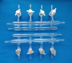3 4 5 6 puertos Uso de laboratorio de una sola línea de vacío de vidrio colector de gas Schlenk línea con PTFE llave - Product Image 6