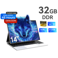 Nuovo Laptop 14 Pollici 16:9 1920x1200 IPS Touch Screen, Intel N95 Quad-Core 1.7GHz, 512GB SSD, DDR4, Windows 11, 60Hz, per Studenti