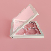Palette pour fards à paupières en plastique Transparent, vide, 4 professionnelle, rond, 9 poêles, carré, Rectangle clair
