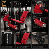 Machine d'extension des jambes assise ZY professionnelle à charge sélective pour l'entraînement des quadriceps en salle de sport et club