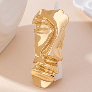 Ensemble de bijoux en métal irrégulier à la mode masque forme tour de cou géométrique boucles d'oreilles en acier inoxydable anneau <span class=keywords><strong>Bracelet</strong></span> pour femmes cadeau de fête - Product Image 3