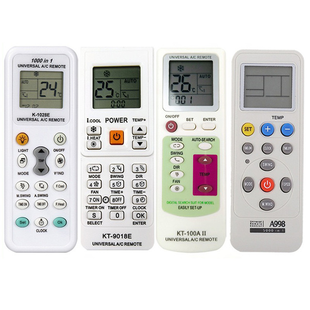 Universal AC Remote Control K-1028E A998 KT-9018E KT-100A II 1000IN1 5000IN1 LCD Air Conditioner Remote