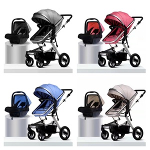 Poussette bébé 3-en-1 légère, pliable, amortissante, avec siège <span class=keywords><strong>auto</strong></span>, en alliage d'aluminium, pour nouveau-nés - Product Image 5