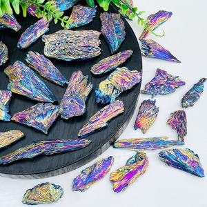 卸売ヒーリングストーン生クリスタルストーン天然オーラカラフルトルマリンラフストーン装飾用 - Product Image 1