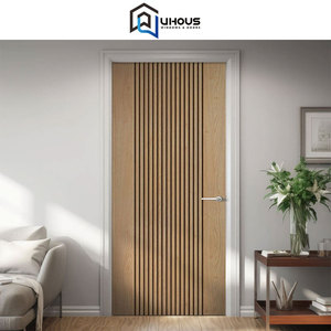 Cửa nội thất bằng gỗ rắn-Thiết kế hiện đại cho lối vào phòng ngủ nhà, nhà máy Trung Quốc được làm bằng gỗ rắn chất lượng cao - Product Image 3