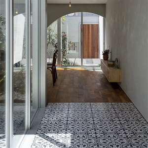 Piastrella Decorativa in Ceramica Dipinta a Mano con Motivo Arabesco Antico 8''x8'' per Pareti e <span class=keywords><strong>Pavimenti</strong></span> - Product Image 6