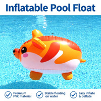 Jouet aquatique gonflable en forme de hamster orange mignon, logo personnalisé, jouet flottant en PVC pour enfants, pour piscine, plage, jeux aquatiques d'été