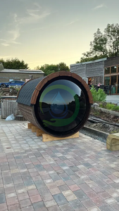 ถังอะคริลิคสำหรับซาวน่าถังแก้วพาโนรามาไม้ซีดาร์สีแดงสำหรับสวนกลางแจ้งของแคนาดา - Product Image 5