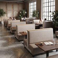 Canapé d'angle commercial moderne et écologique pour restaurant, en forme de L, avec structure en acier durable et mousse de densité moyenne, 4 places