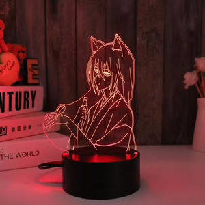 Veilleuse LED 3D en acrylique avec télécommande tactile moderne, personnages de dessins animés, petite, pour la décoration de la chambre des enfants - Product Image 1