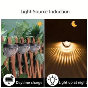 Lampes solaires murales <span class=keywords><strong>LED</strong></span>, lampe ondulée pour clôture, <span class=keywords><strong>terrasse</strong></span>, jardin, chemin, lumière décorative, étanche, lampes solaires d'extérieur pour cour - Product Image 4