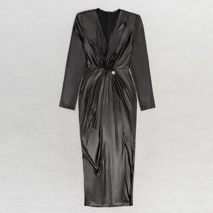 Женские Роскошные элегантные вечерние платья на весну с глубоким V-образным вырезом, плиссированные платья на выпускной - Product Image 5