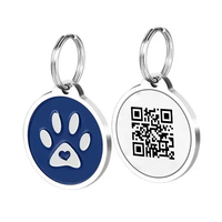 Fabricante personalizado de Metal Identificación de perro nombre productos para mascotas etiqueta QR Etiqueta de perro código QR Etiqueta de Mascota