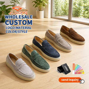 Zapatos Casuales para <span class=keywords><strong>Hombre</strong></span>, Modelo 2026, <span class=keywords><strong>Mocasines</strong></span> Penny de Gamuza Premium, Cuero Genuino de Lujo, con Borde de Cuerda y <span class=keywords><strong>Suela</strong></span> de <span class=keywords><strong>Goma</strong></span> - Product Image 1