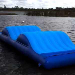 Tapis flottant gonflable pour l'eau - Plateforme de détente et de jeu multi-personnes à profil bas pour <span class=keywords><strong>eaux</strong></span> peu profondes - Product Image 1