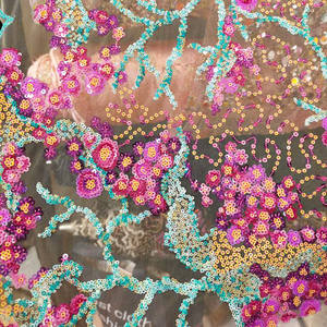 Tissu brodé à paillettes brillant, de haute qualité et conception à la mode, nouvelle collection - Product Image 3