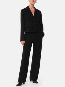Usine OEM femmes printemps-automne court Blazer manteau col en V élégant bureau <span class=keywords><strong>veste</strong></span> à simple boutonnage manteau - Product Image 3