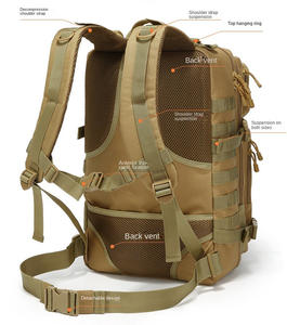 Sac à dos tactique léger personnalisé pour femmes et hommes, fermeture éclair, grande capacité, voyage d'affaires à courte distance, sac à dos pour ordinateur portable - Product Image 4