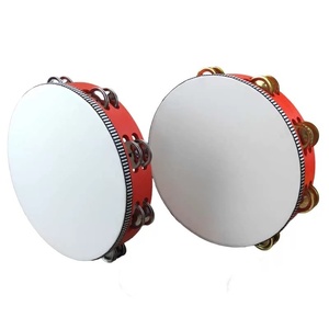 Wholesale 8-Inch Wooden Double-Row Tambourine Orff Percussion <b>Instrument</b> Jingles Tambourine Wooden Hand Drum <b>Musical</b> Toy - Product Image 5