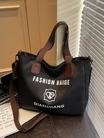 Sac fourre-tout en toile personnalisé pour femmes, grande capacité, multi-poches, sac bandoulière avec fermeture éclair, sangle réglable