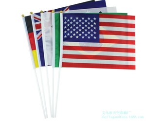 Cờ Nhà cung cấp Polyester tùy chỉnh 4 ''x 6'' người hâm mộ bàn tay nhỏ chúng tôi cờ in Mỹ dính cờ với cực - Product Image 6