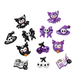 Accessoires décoratifs pour Halloween : breloques en résine DIY (squelette, fantôme, cerise, nœud, momie, lapin) pour coques de téléphone et pinces à cheveux - Product Image 1