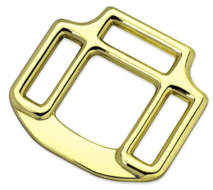 HL10118B gesper pelana kuningan padat logam kuda tahan lama gesper Halter tiga arah melalui perangkat keras gesper - Product Image 4