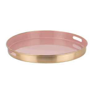 Wholesale <b>Round</b> Mirror <b>Tray</b> Acrylic Aluminium Metal for Restaurant Wedding Centerpieces <b>Table</b> Christmas Party Decoration - Product Image 5