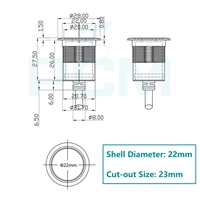 Câble d'extension stéréo en aluminium de 3.5mm mâle à femelle Audio AUX Round Panel Flush Mount pour tableau de bord Car Boat Cabinet Chassis