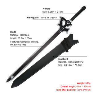 <span class=keywords><strong>Sword</strong></span> <span class=keywords><strong>Art</strong></span> <span class=keywords><strong>Online</strong></span> Anime Katana pour le <span class=keywords><strong>jeu</strong></span> Cosplay <span class=keywords><strong>Sword</strong></span> Collection bambou épées en bois - Product Image 2