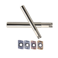 ESE07 Fast Feed Milling Tool Holder 1-4T 90 Derajat Sudut Kanan Tanpa Lapisan Baja Paduan 45HRC 1/2/3/4 Mata Pisau untuk Sisipan JDMT0702 CNC
