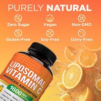 Vitamina C Liposomal OEM ODM 1600mg Antioxidante de Alta Absorción Soluble en Grasa para Adultos, Aclara la Piel y Refuerza el Sistema Inmunológico