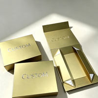 Boîte cadeau magnétique pliable de luxe personnalisée, matériaux recyclés, doublure en éponge, emballage en papier rigide pour cosmétiques, bijoux, cadeaux