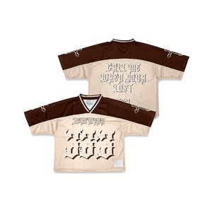 Camiseta cuadrada para hombre, camiseta atlética personalizada de malla de poliéster con logotipo impreso recortado de gran tamaño, ropa de calle - Product Image 1