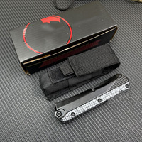 Couteau de poche pliable Microt Premium M390 en acier avec manche en alliage d'aluminium pour la survie en plein air, la chasse, le camping, EDC, pour la défense personnelle