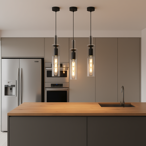 Modern Adjustable Black Iron <b>Pendant</b> <b>Light</b> <b>3</b> Pack Kitchen Island Industrial Fixtures Dining Room Living Room Model D0100XFA5JG - Product Image 2