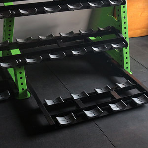 Espositore per manubri esagonali e rotondi regolabile, personalizzabile, resistente, a 4 livelli, per 19 paia - Vendita calda dalla fabbrica - Product Image 6