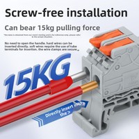 Bloc de bornes de câblage à insertion directe sans outil et sans pression KV25, remplacement pour rails UK/ST/PT, fabriqué en Chine