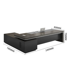 Muebles de Oficina de Lujo, Mesa de Oficina para Sala de Jefes, Muebles Modernos de Diseño <span class=keywords><strong>en</strong></span> Madera MDF, <span class=keywords><strong>Escritorio</strong></span> Ejecutivo <span class=keywords><strong>en</strong></span> <span class=keywords><strong>Forma</strong></span> de <span class=keywords><strong>L</strong></span> para CEO - Product Image 2