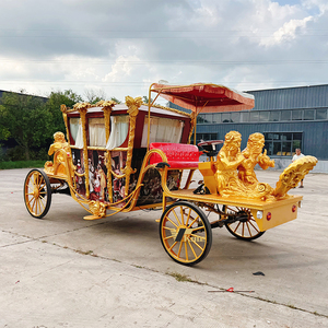 Chariot à chevaux vintage à pédales à 4 roues pour mariages, mariages royaux, Noël, balades touristiques, à vendre - Product Image 2