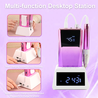 2027 Ultra Portable 85W Ponceuse à Ongles Sans Fil 45000RPM, Perceuse Électrique Métallique pour Manucure Pédicure et Polissage
