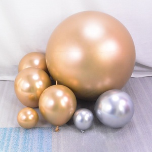 新着クリスマス誕生日ウェディングGlobos Ballon Anniversaire 5 10 12 18 24 36インチクロームメタリックカラーラテックスバルーン - Product Image 4