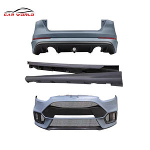Kit carrosserie pour <span class=keywords><strong>Ford</strong></span> Focus RS Hatchback 2016-2018, nouveau pare-chocs avant et arrière et jupes latérales en plastique sans couleur - Product Image 5