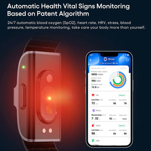 Pulsera inteligente de entrenamiento de respiración con monitoreo de saturación de oxígeno en sangre Recordatorio sedentario Salud inteligente SpO2 Rastreador de sueño - Product Image 6